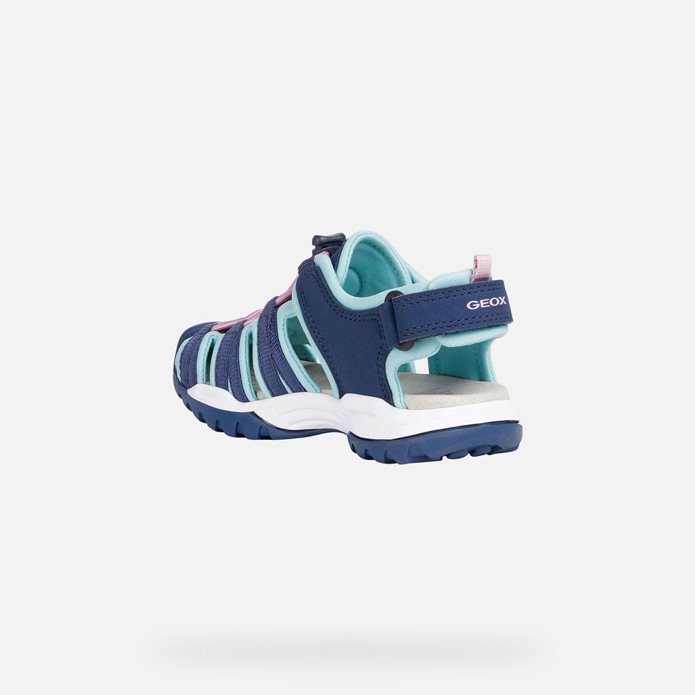 Geox Kiz Çocuk Sandalet Mavi - Borealis - LUI-504913